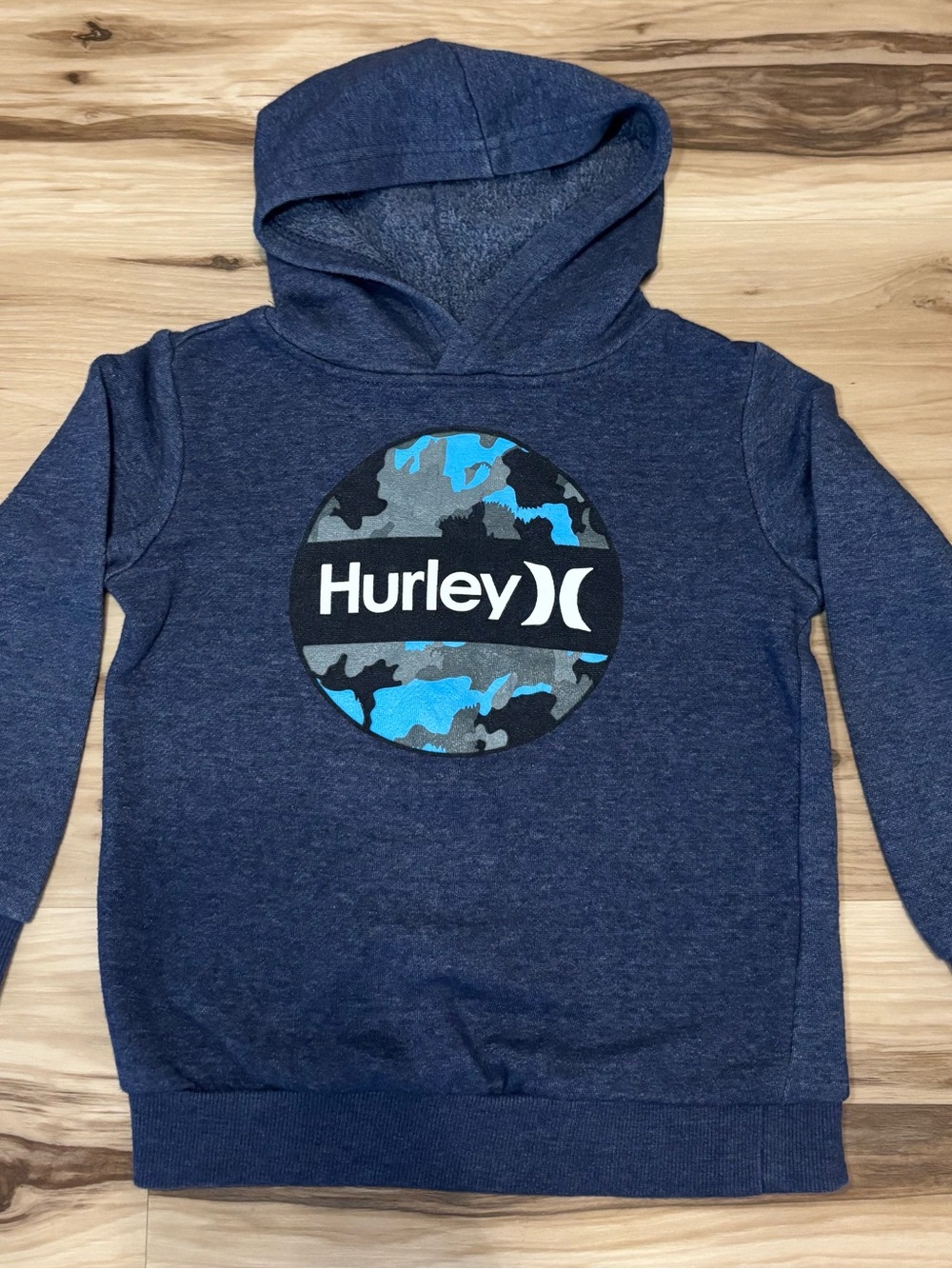 Hurley Navy Hoodie with Blue Camo Logo